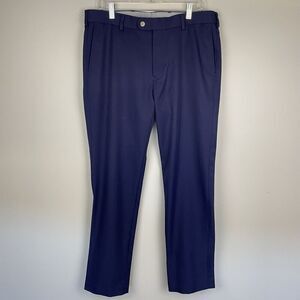 Peter Millar Durham High Drape Golf Pants Mens 34x32 (36x31) Navy Crown Sport